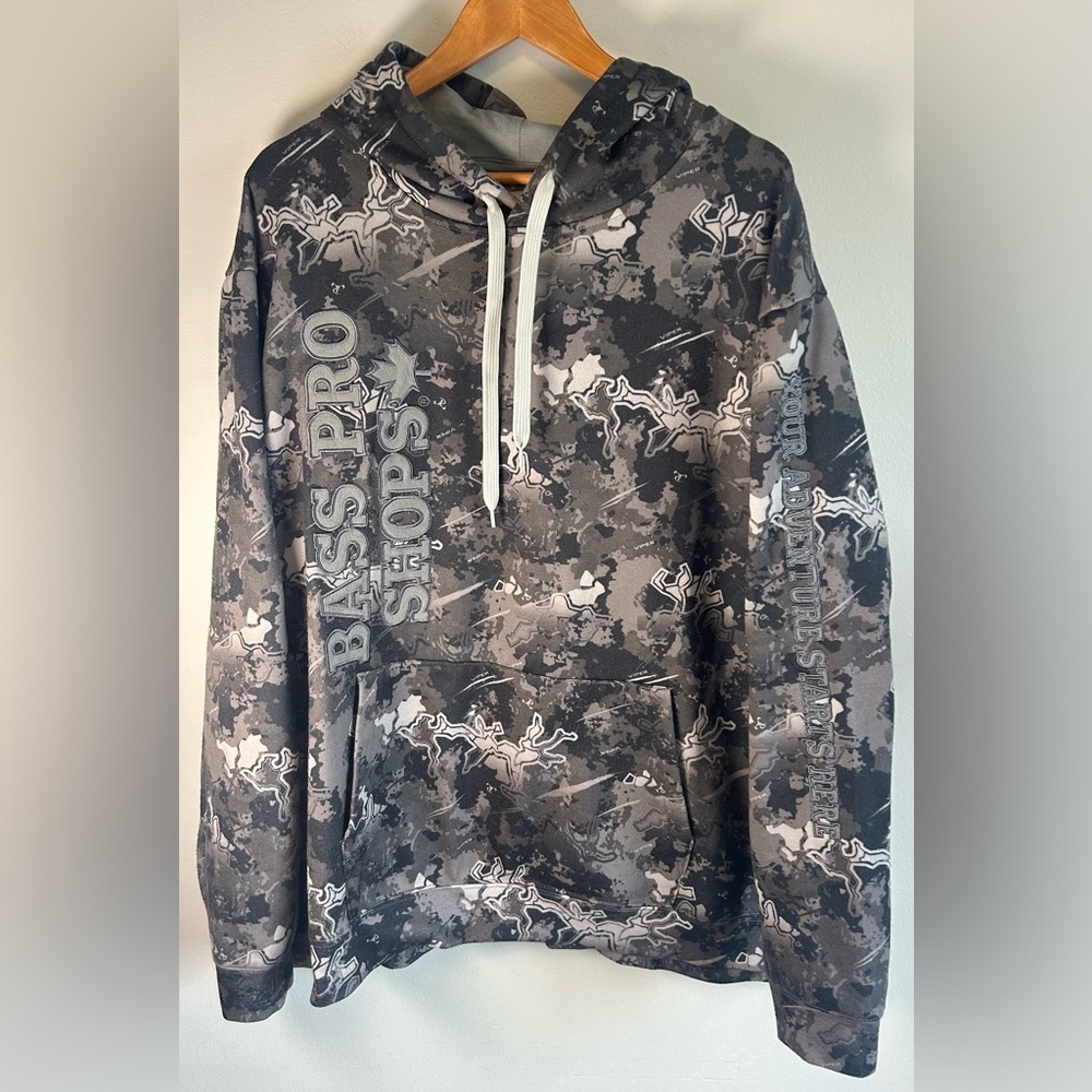 Bass Pro Shops Canada Opening Day Men’s Hoodie Sz XL Viper Midnight Timber Camo